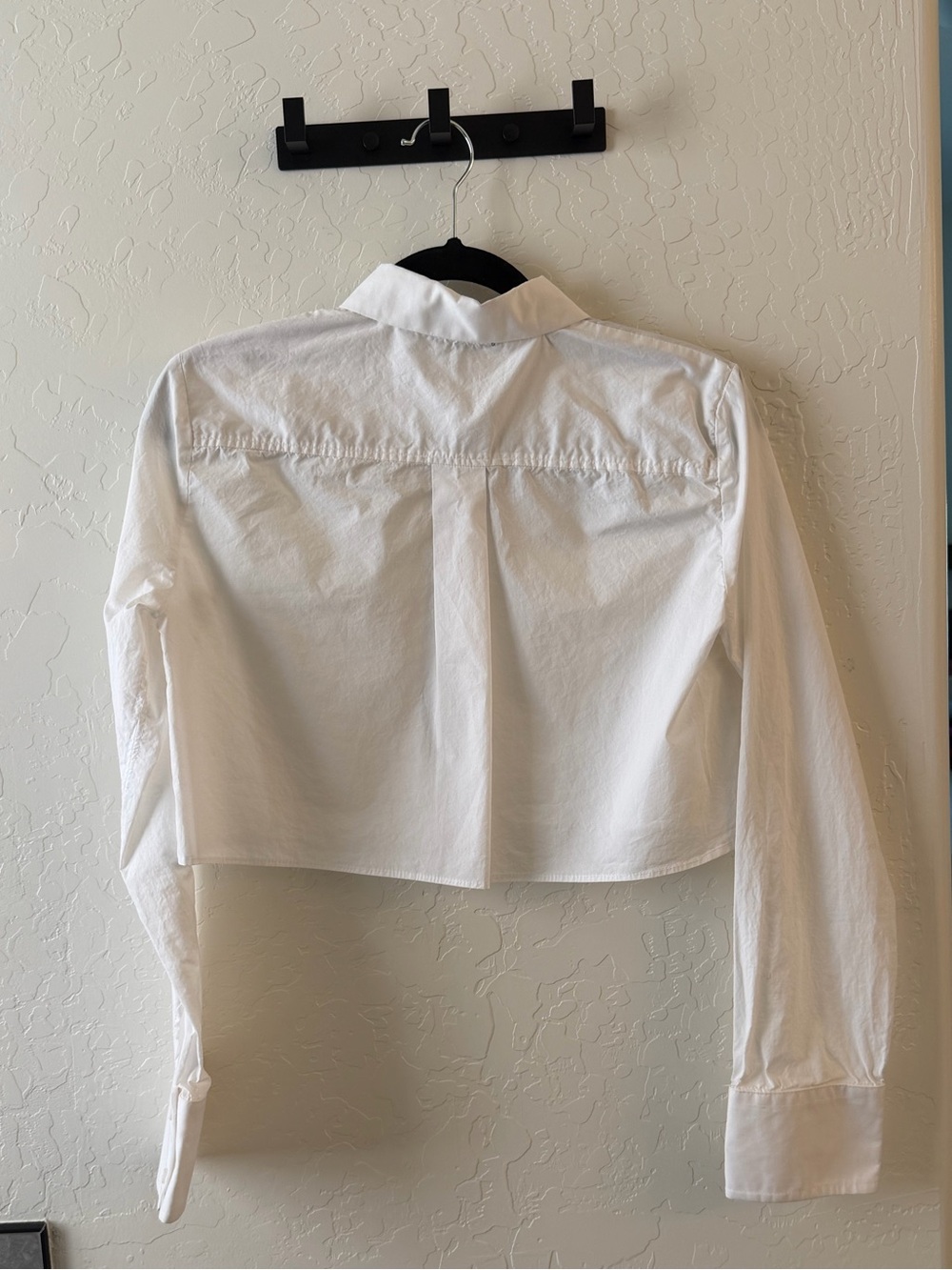 Zara White Cropped Button-Up Shirt - Picture 2 of 2